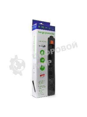 Сетевой фильтр Energenie Сетевой фильтр SPG5-C-15 4.5m 16А. черный. 