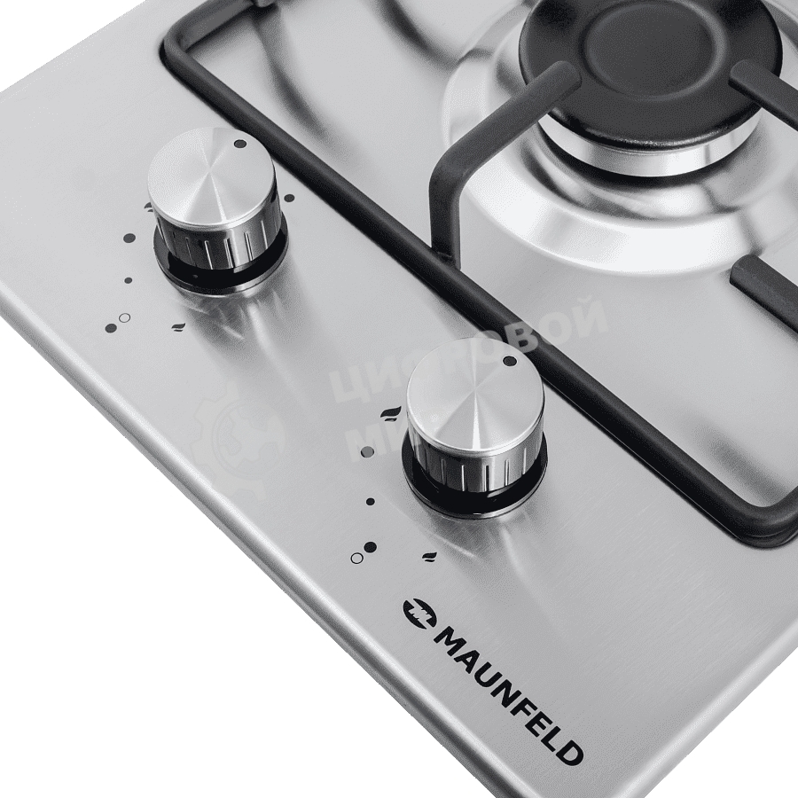 Газовая варочная панель Maunfeld EGHS.32.3ES, 2 конфорки, нержавеющая сталь, серебристый