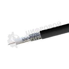 Кабель коаксиальный Rexant RG-6U+Cu, 75 Ом, Cu/Al/Cu, 64%, бухта 100 м, белый