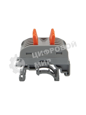 Клемма соединительная Rexant многоразовая проходная 5-полюсная, серая (0,08-4 мм²) с креплением на DIN-рейку (20 шт./уп.)