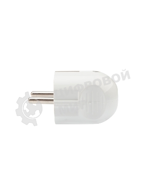 Вилка Евро Rexant прямая с з/к 16А белая