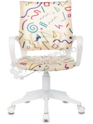Кресло Бюрократ BuroKIDS 1 W Sticks 02 песочный, ткань, 120 кг