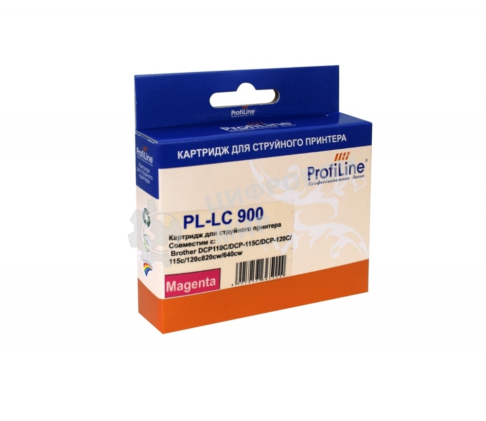 Картридж струйный ProfiLine PL-LC900M для принтеров Brother DCP110C/DCP-115C/DCP-120C/115c/120c820cw/640cw Magenta водн