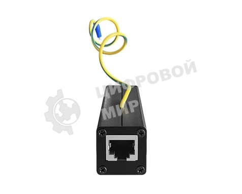 Устройство грозозащиты для локальной вычислительной сети (скорость до 1000 Мбит/с) с защитой линий PoE (af/at, методы A + B, контакты 1/2, 3/6, 4/5, 7/8). Двухступенчатая защита. Максимальное длительное рабочее напряжение (Uс) DC57V. Номинальный ток разря