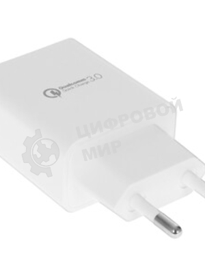 Сетевое зарядное устройство Cablexpert MP3A-PC-16, QC 3.0, 100/220V - 1 USB порт 5/9/12V, белый