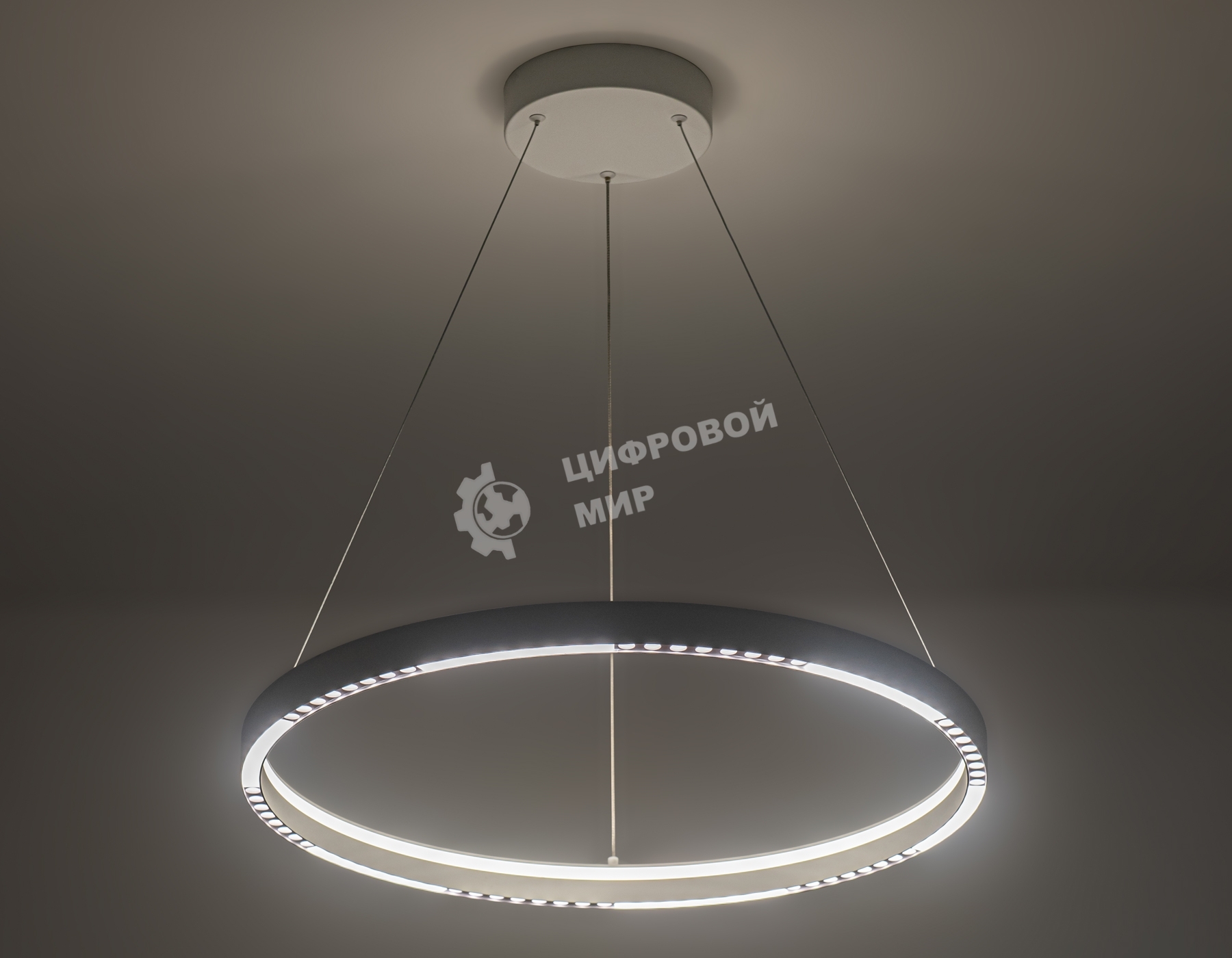Подвесной светодиодный светильник Ambrella light FL5851 WH белый 35W 3000K/4200K/6400K D600*600 (без ПДУ)