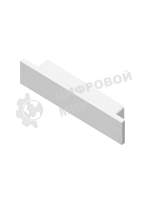 Заглушка для профиля GP8450 WH белый 23.8*6