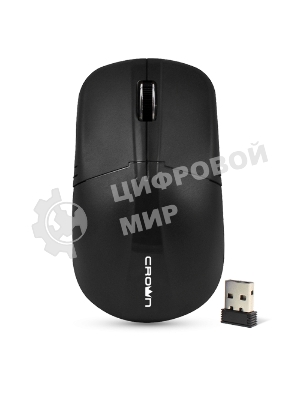 Мышь беспроводная Crown CMM-932W черный, 1000 dpi, радиоканал, USB, кнопки - 3