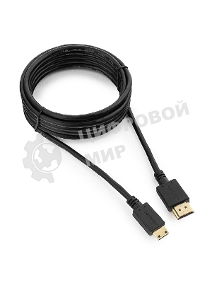 Кабель HDMI-miniHDMI Cablexpert CC-HDMI4C-10, 19M/19M, v2.0, медь, позол.разъемы, экран, 3.0м, черный, пакет