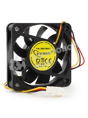 Вентилятор для корпуса Gembird черный, 60 мм, 4000 об/мин, 25 дБ, 3 pin