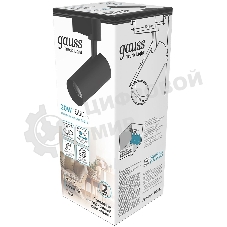 Светильник трековый цилиндр Gauss 20W 1650lm 4000K 180-240V IP20 65x210мм черный угол 24º LED 1/40