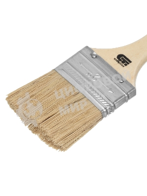 Кисть Сибртех плоская 50 мм, натуральная щетина, деревянная рукоятка