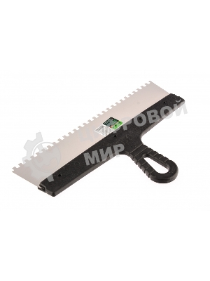 Шпатель из нержавеющей стали Сибртех 350 мм, зуб 6х6 мм, пластмассовая рукоятка