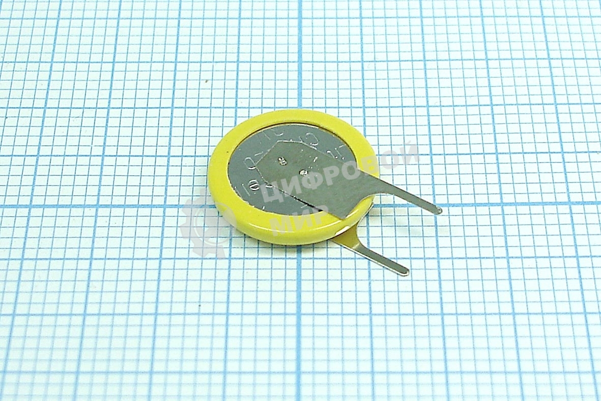 Батарейка CMOS CR1220 под пайку с плоскими контактами в одну сторону