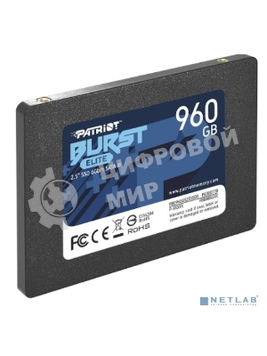 Накопитель SSD Patriot Burst Elite, 960Gb, SATA, 2.5