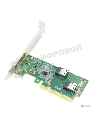 Адаптер для SSD PCIe x8 to Two SlimSAS SFF-8654 4i Adapter