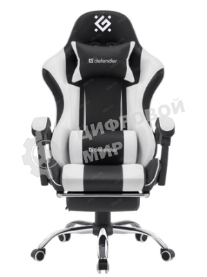 Кресло игровое Defender TIOS черный/белый, PU 64055