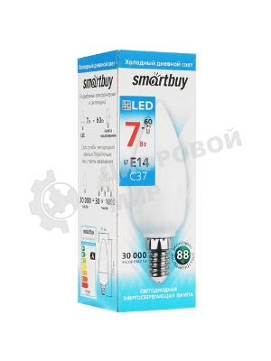 Лампа светодиодная Smartbuy 7W/6000/E14 (SBL-C37-07-60K-E14)
