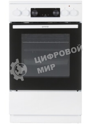Плита электрическая Gorenje GEC5C42WG белый, конфорок 4 электрических, духовка 70 л, 50 см x 85 см x 59.4 см (без крышки)