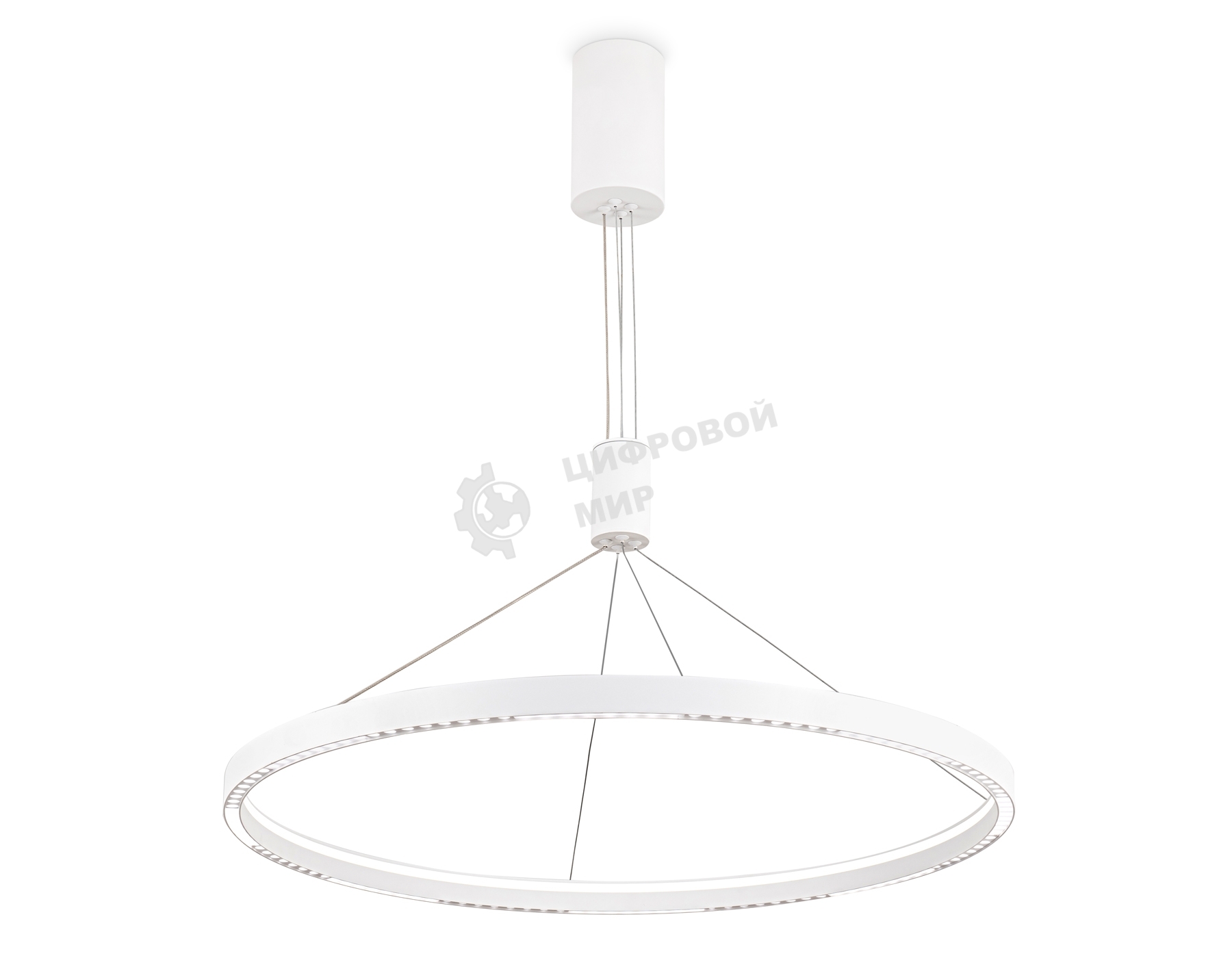 Подвесной светодиодный светильник Ambrella light FL5855 WH белый 40W 3000K/4200K/6400K D800*860 (без ПДУ)
