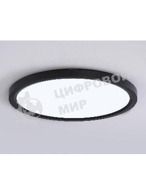 Светильник светодиодный ультратонкий Ambrella light FZ1910 BK черный IP54 44W 3000K-6500K CCT-переключатель D600*25 (Без ПДУ)
