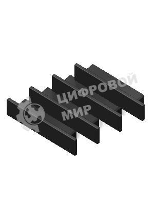 Заглушка для профиля GP8451 BK черный 23.8*6