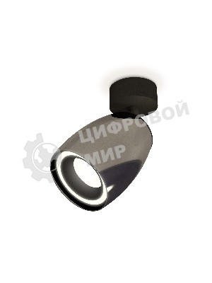 Комплект поворотного светильника Ambrella light XM1123003 DCH/SBK черный хром/черный песок MR16 GU5.3 (A2210, C1123, N7111)