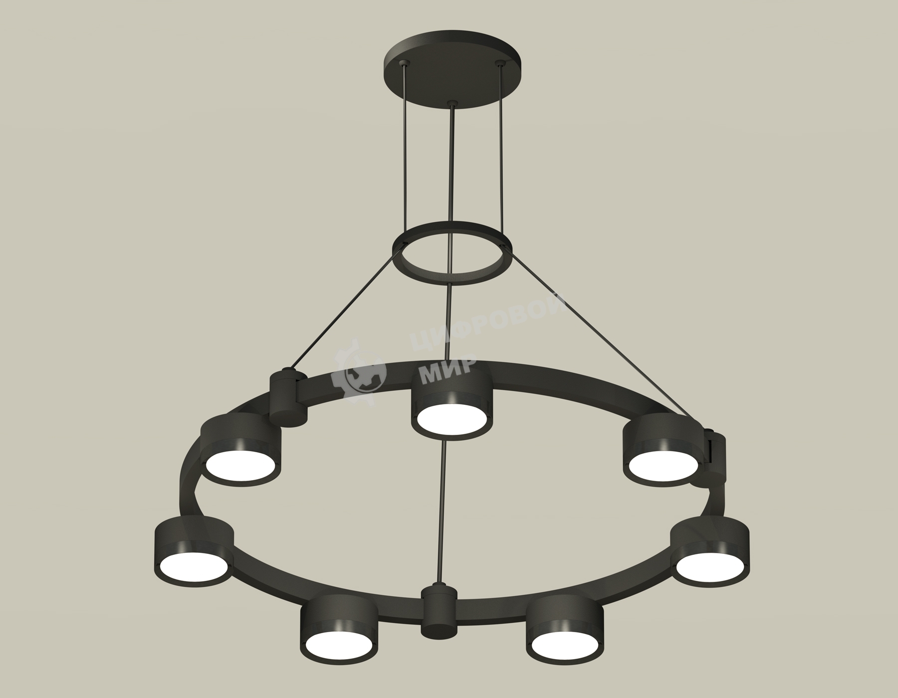 Светильник Ambrella light XR92051500/7 SBK/PBK черный песок/черный полированный GX53 (A9205, C9238, N8113)