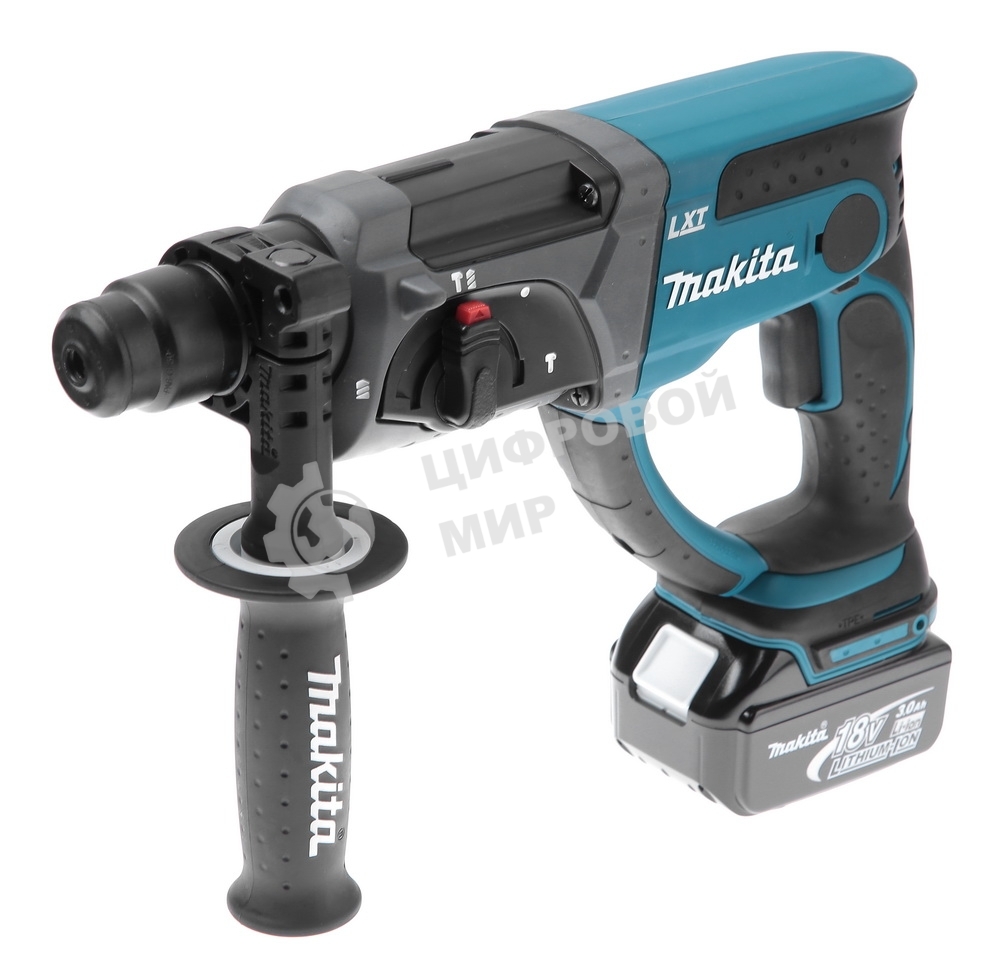 Перфоратор Makita DHR202RFE Перфоратор ак,SDS+, 18В,2х 3 Ач Li-ion,3реж,1.9Дж,0-4000у\м,3.5кг,чем,подсветка,совмест с 4 Ач Li-ion