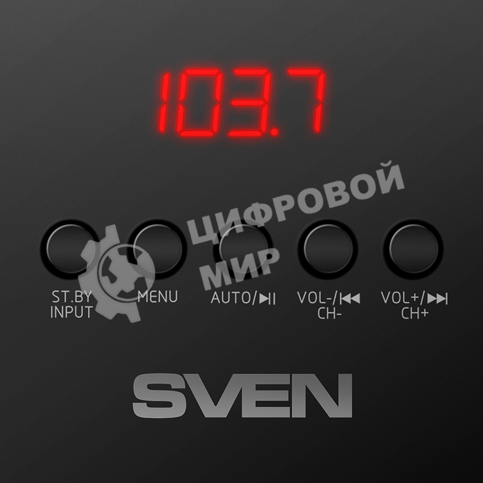 Акустическая система 2.1 SVEN MS-2080/70 Watt/~220V 50Hz/FM-тюнер, USB/SD, дисплей/BLUETOOTH/ПДУ/Black