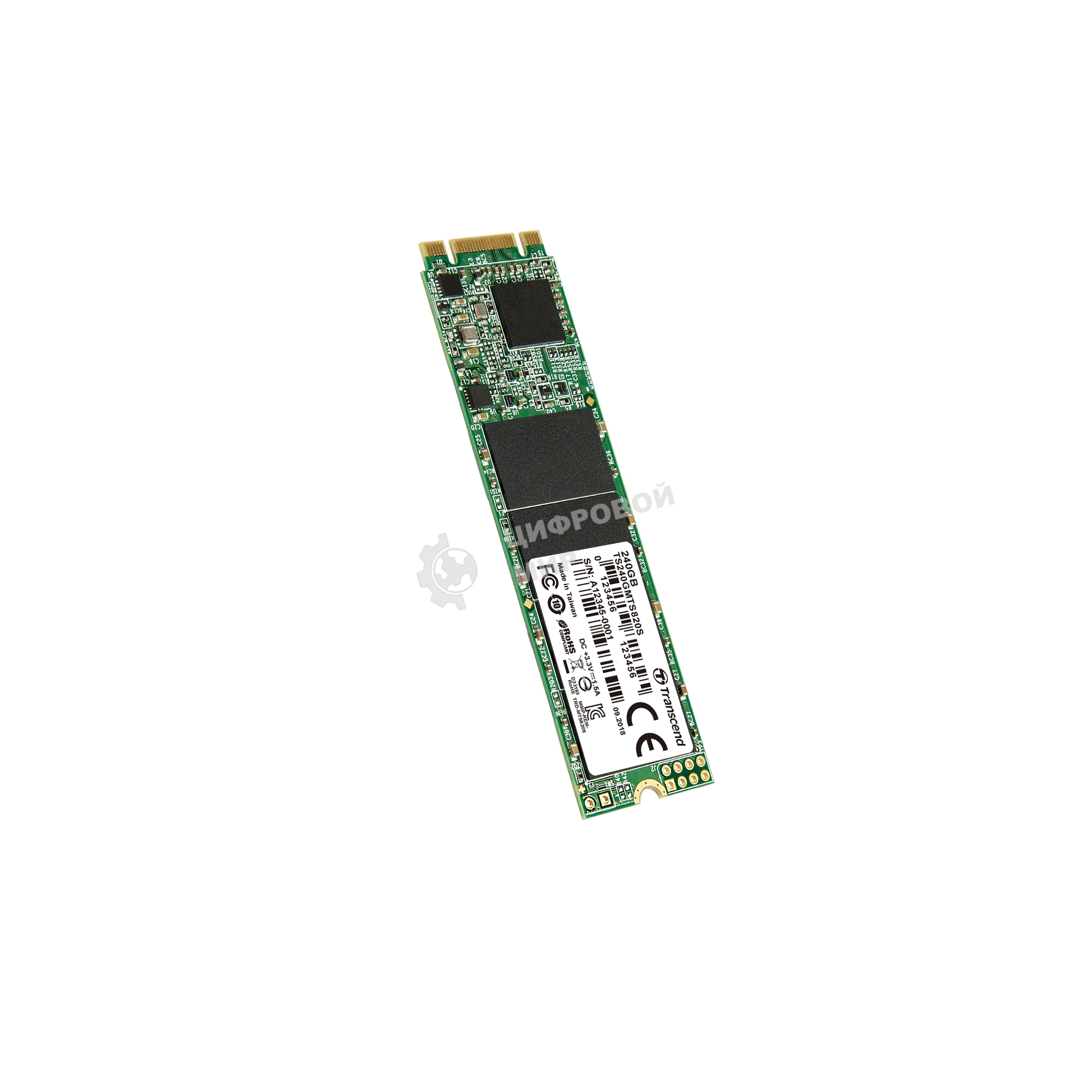 Накопитель SSD Transcend MTS820, 240GB, M.2, SATA III, R/W 550/420