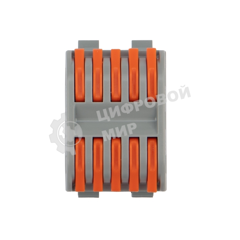 Клемма соединительная Rexant многоразовая проходная 5-полюсная, серая (0,08-4 мм²) с креплением на DIN-рейку (20 шт./уп.)