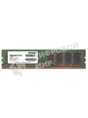 Оперативная память Patriot, DDR3, 8GB, (1x8 GB,), 1333 MHz, CL9, DIMM