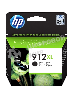 Картридж струйный HP 912 3YL84AE черный (825стр.) для HP OfficeJet 801x/802x