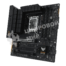 Материнская плата ASUS TUF GAMING B760M-BTF WIFI D4, LGA 1700, Intel B760, 4xDDR4, 4xSATA, 3xM.2, 1xPCIe 5.0 x16, 1xPCIe 4.0 x4, 1xPCIe x1, 1xUSB-A 3.2 Gen 2, 2xUSB-A 3.2 Gen 1, 4xUSB 2.0, 1xUSB-C 3.2 Gen 1, 1xUSB-C 3.2 Gen 2, 1x2.5Gb LAN, 3x3.5 мм, 7.1, 2.5Gb LAN, Wi-Fi 6, Bluetooth 5.2, mATX