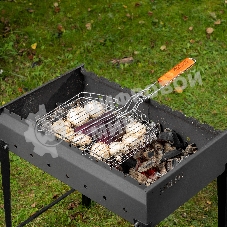 Решетка гриль Camping Palisad 305х235х55 мм объемная хромир.