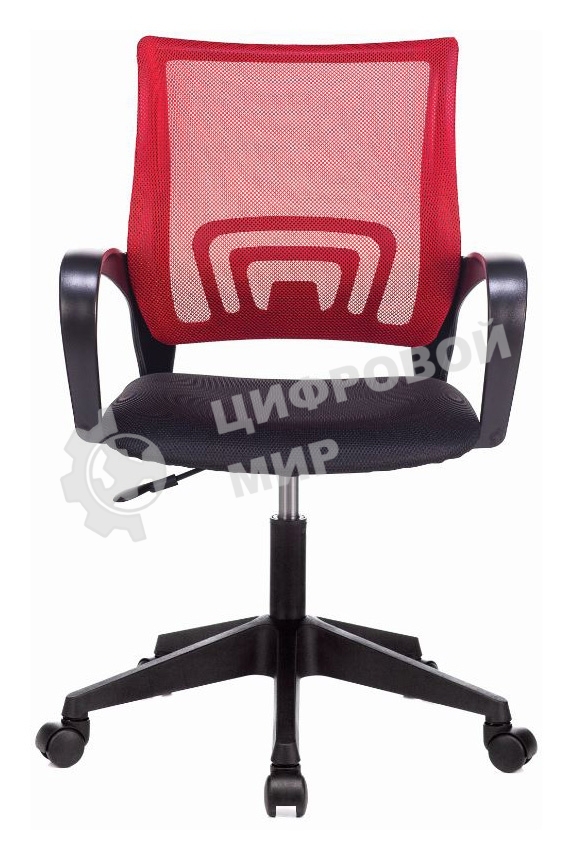 Кресло компьютерное Бюрократ CH-695NLT красный TW-35N сиденье черный TW-11, сетка/ткань, крестовина пластик