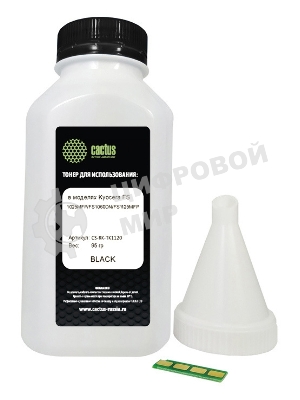 Тонер Cactus CS-RK-TK1120 черный флакон 95гр. (в компл.:чип) для принтера Kyocera FS-1025/1060/1125