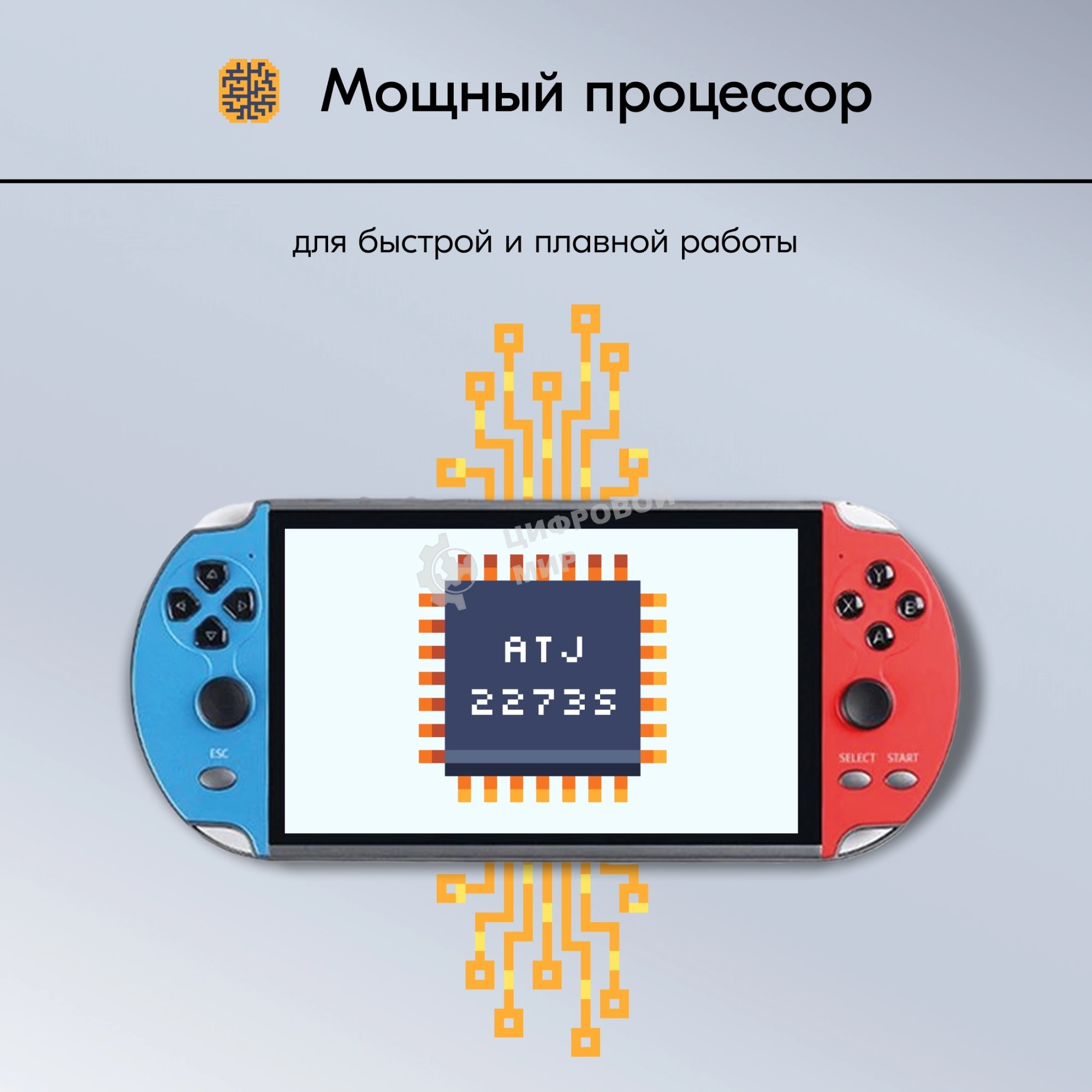 Игровая консоль KingPrice Portable X1 красный/синий