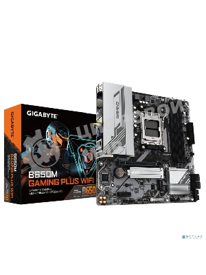 Материнская плата Gigabyte B650M GAMING PLUS WIFI, AM5, AMD B650, 4xDDR5, 4xSATA, 2xM.2, 1xPCIe 4.0 x16, 1xPCIe 3.0 x1, 2xDP, 1xHDMI, 1x2.5Gb LAN, Wi-Fi 6E, Bluetooth 5.3, 1xUSB-C 5Gbps, 5xUSB-A 5Gbps, 6xUSB-A 2.0, 3x3.5 мм, 7.1, mATX