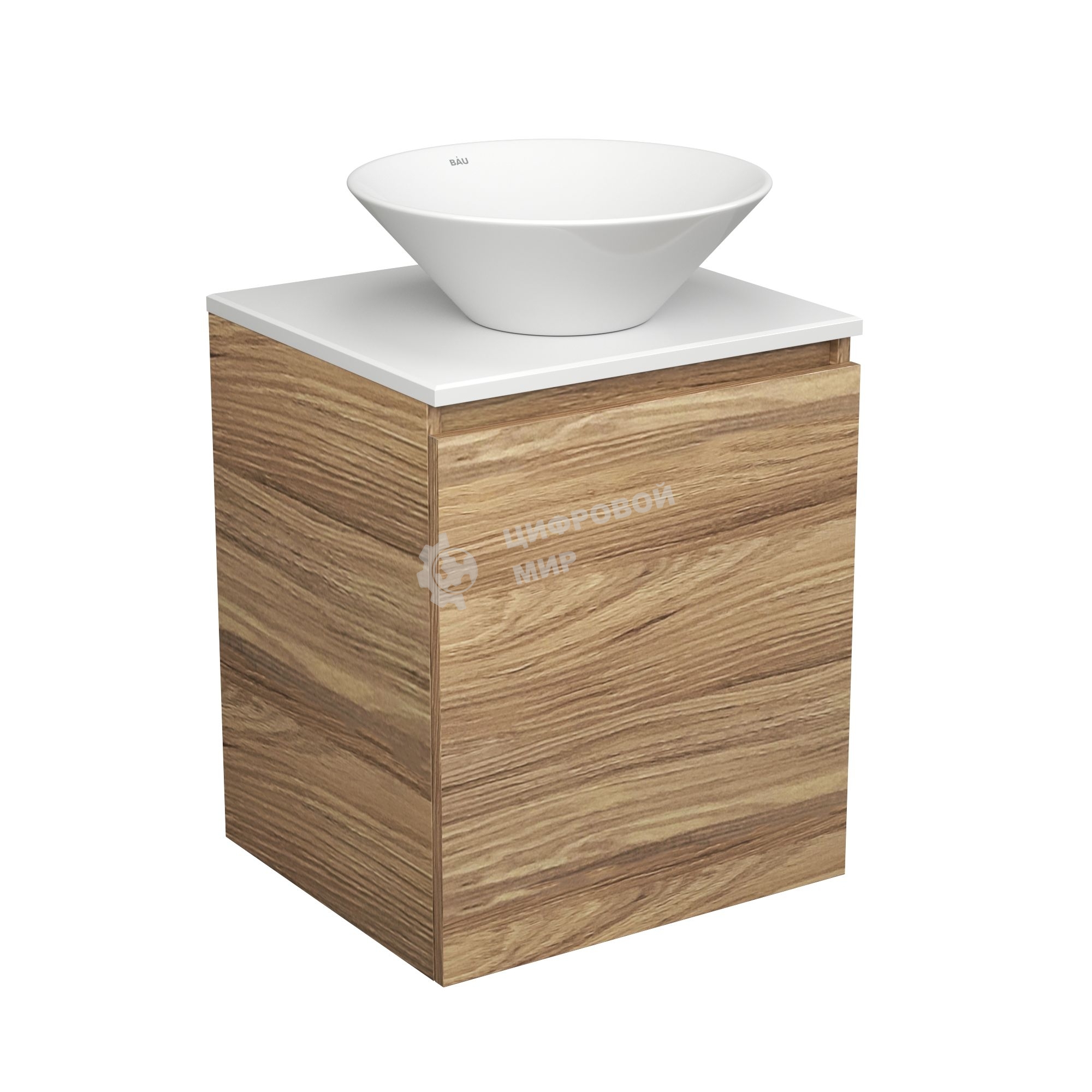 Тумба Bau Dream Blackwood 50 с дверцей, раковина BAU Dream D43