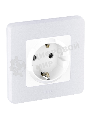 Розетка 2К+З со шторками немецкий стандарт 16А 250 В белый