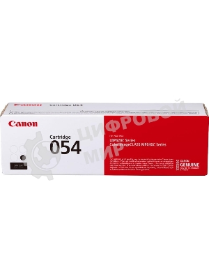 Картридж лазерный Canon 054H BK черный, увеличенной емкости для Canon i-Sensys LBP621Cw, Canon i-Sensys LBP621, Canon i-Sensys LBP623Cdw, Canon i-Sensys LBP623, Canon i-Sensys MF641Cw, Canon i-Sensys MF641, Canon i-Sensys MF643Cdw, Canon i-Sensys MF643, Canon i-Sensys MF645Cx, Canon i-Sensys MF645 3100 стр