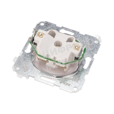 Розетка Kranz 1-ая DEA керамика б/з с/у 10А мех. белый (1/10/120)