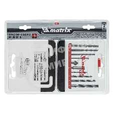 Набор сверл Matrix комб., мет.1-6мм,бетон 4-8мм,дер.4-8 мм,биты 10шт,адап., зенковка, 31пр., PRO