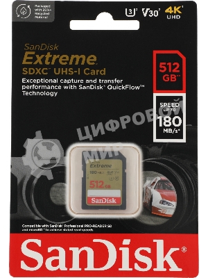 Флеш карта SANDISK SDXC 512GB UHS-1 SDSDXVV-512G-GNCIN