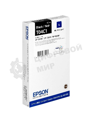 Картридж струйный Epson T04C (C13T04C140) черный (2900 стр.) для WF-C8190DW/WF-C8690DWF