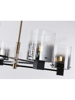 Люстра Ambrella light LH57041/6 BK/DBS/SM черный/темная латунь/дымчатый E14/6 max 40W D690*690