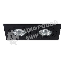 Встраиваемый поворотный точечный светильник Ambrella light TN102627/2 BK черный GU5.3 175*95*28