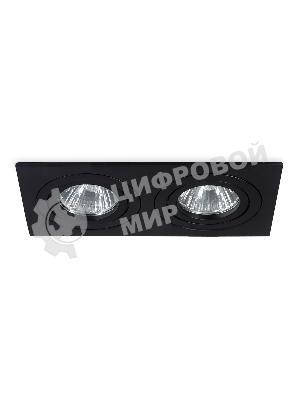 Встраиваемый поворотный точечный светильник Ambrella light TN102627/2 BK черный GU5.3 175*95*28
